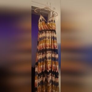 One Clothing Mutli-Color Maxi Dress With Slit